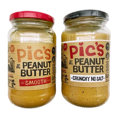 Pics新西兰原装进口皮卡思高油酸花生酱海盐颗粒380g健身火锅宝宝