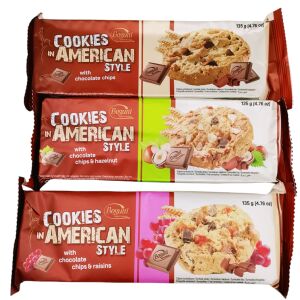 波兰进口零食波古榛仁巧克力葡萄干美式粗粮曲奇代餐下午茶零食