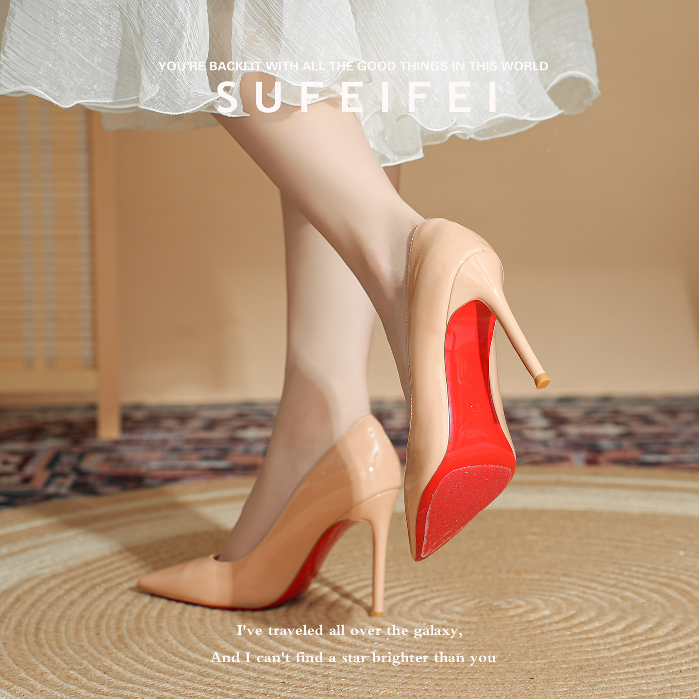 羊皮版~红底漆皮细跟高跟鞋女日常通勤百搭漆皮性感御姐风单鞋春