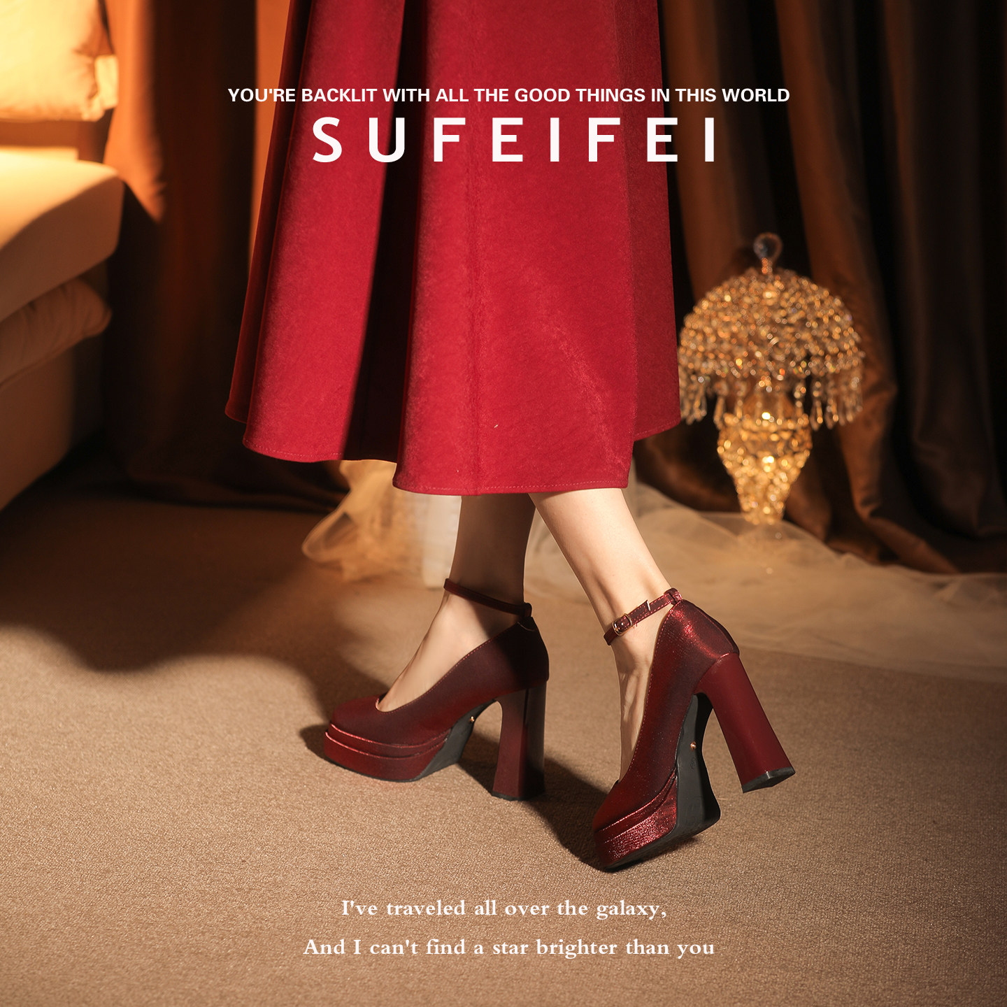 法式圆头防水台高跟鞋女粗跟新款玛丽珍不累脚新娘婚鞋婚纱照单鞋