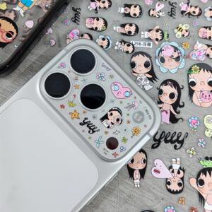 小玉yuy手机镜头贴纸ins立体防水浮雕贴diy镜头装饰贴少女心手账贴纸手机壳贴纸苹果17镜头贴