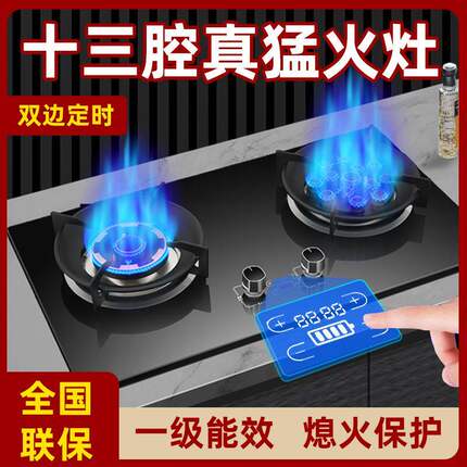 正品好太太燃气灶双灶家用猛火嵌入式台式液化气煤气灶美康好太太