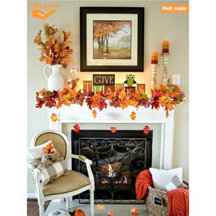 Leaf Maple Vine Artificial decoration Fall Christmas Garland