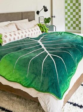 Large Leaf Blanket Soft Leaves Flannel Gloriosum Leaf Blanke
