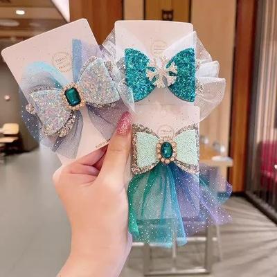 Princess Snow Bow Ribbon Hair Clip蝴蝶结发夹