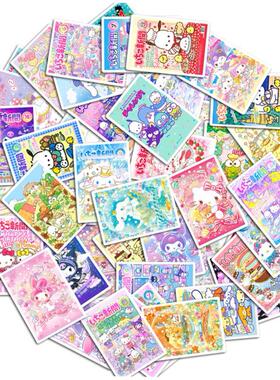 50Pcs Kawaii Poster Sanrio Stickers Kuromi My Melody Cinnamo