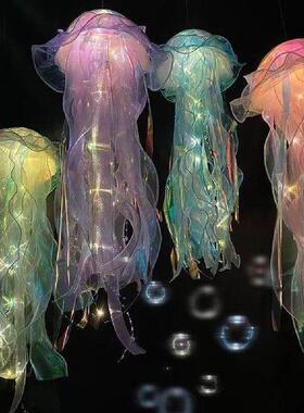 Jellyfish Atmosphere Night Light Button Battery Hanging0