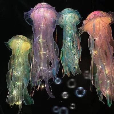 Jellyfish Atmosphere Night Light Button Battery Hanging0