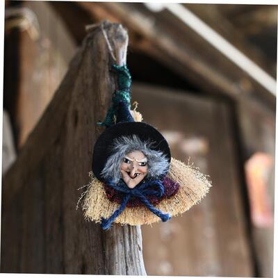 Halloween small pendant, witch broomstick pendant, ghost fe