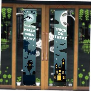 Halloween door curtain couplet hanging flag hanging decorati