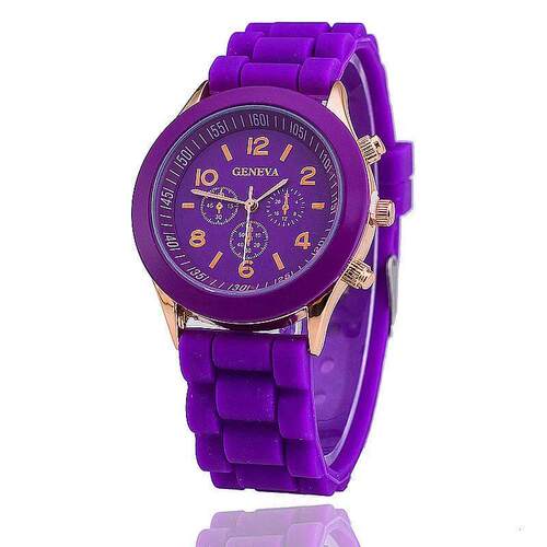 Hot Sales Geneva Brand Silicone Women Watch Ladies Fashion D