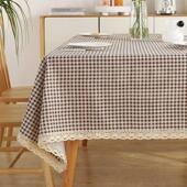 tea Tablecloth table desk mat cloth plaid