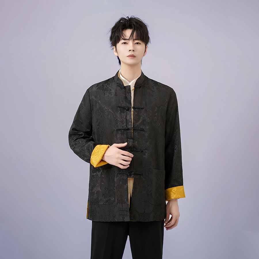 唐装旗袍两面穿男M1040