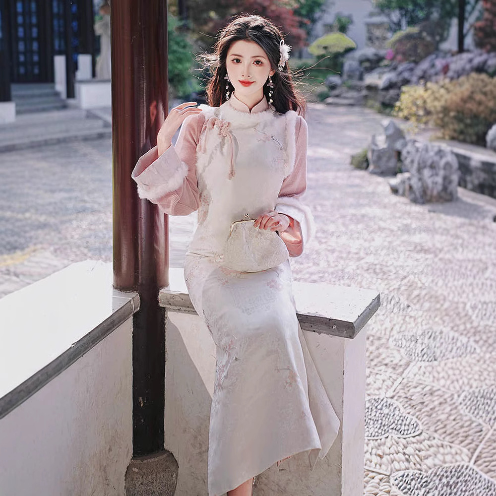 新中式套装裙2024秋冬加