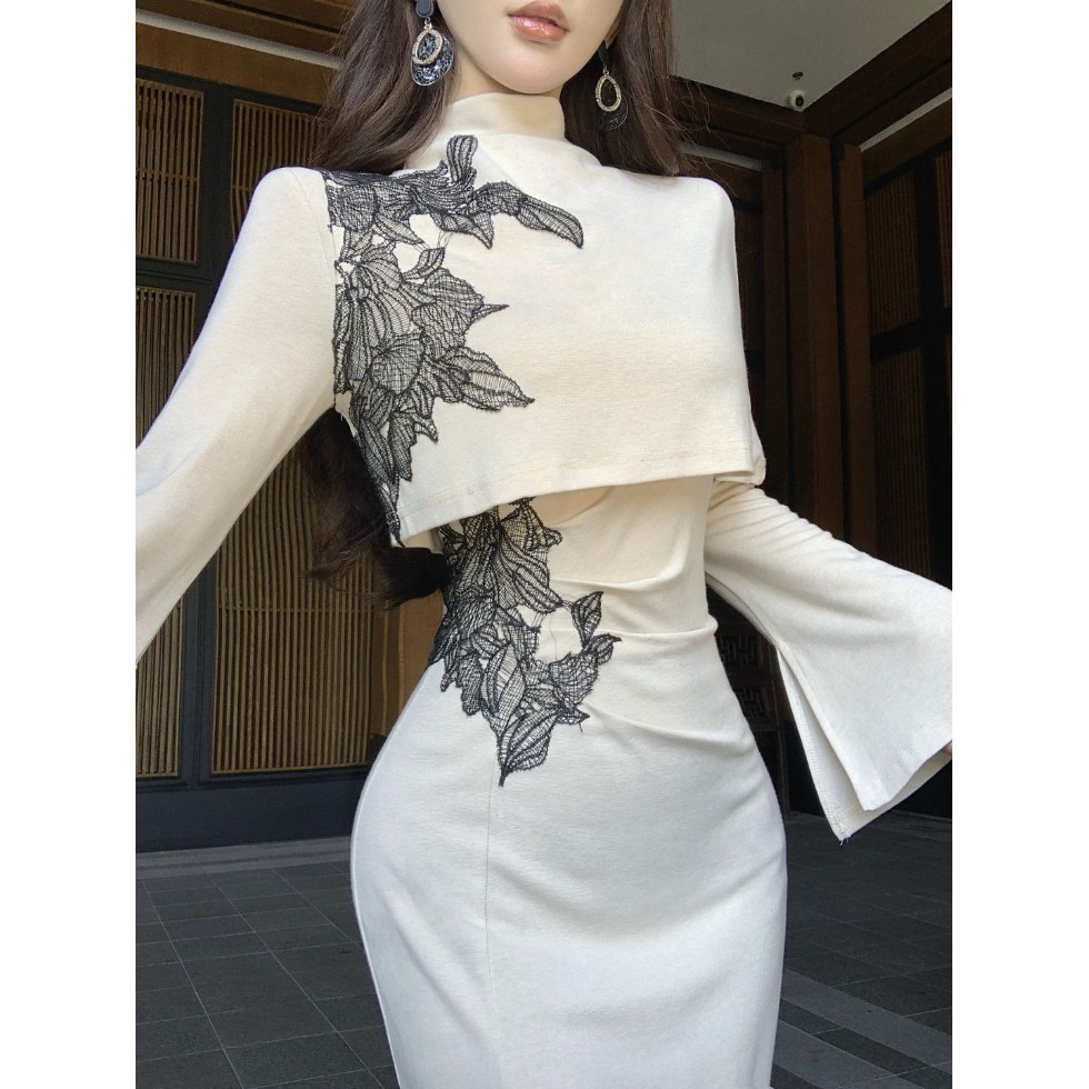 早秋法式斗篷披肩长袖旗