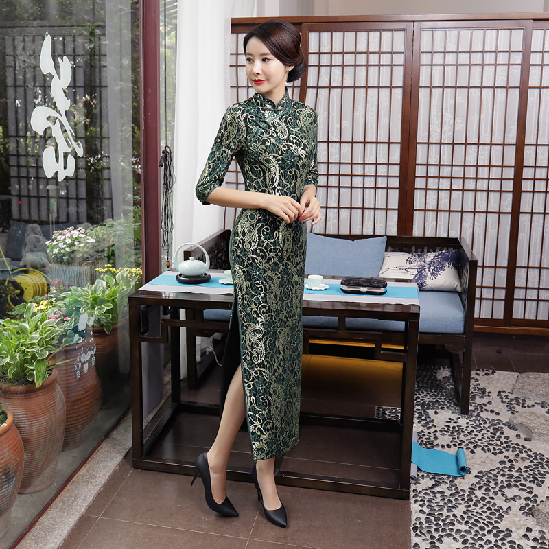 一件代发秋冬蕾丝长款旗