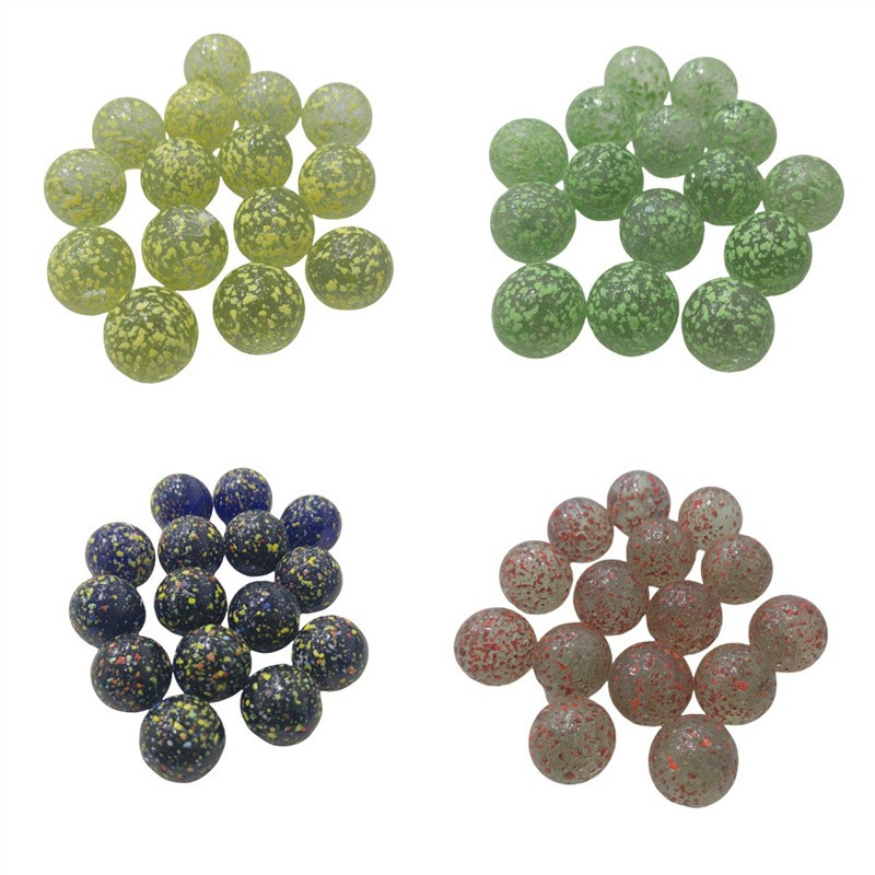 透明单色混色芝麻点玻璃弹珠