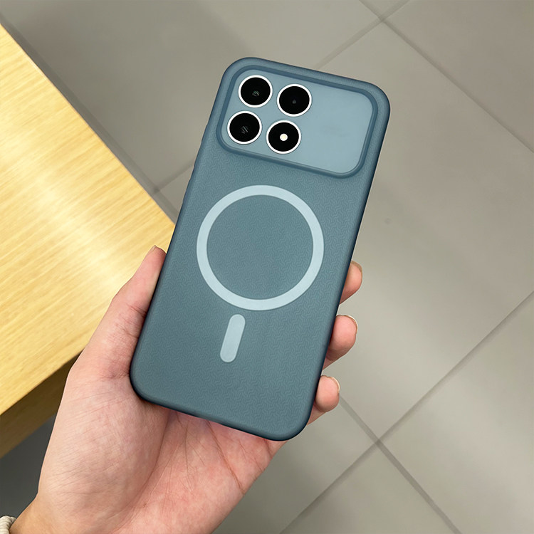 适用红米k90手机壳Magsafe磁吸纹理防滑壳车载磁吸支架简约全包软壳k90保护套k90promax