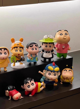 大满贯比耶点赞蜡笔小新手办GK潮玩模型盲盒礼物桌面摆件女生