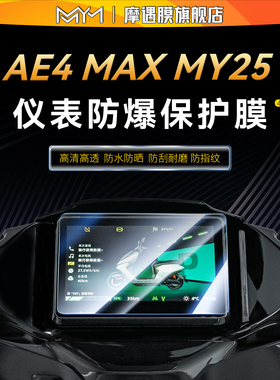 适用于极核AE4 MAX MY25钢化膜贴纸仪表保护贴膜摩托车改装配件