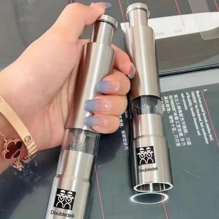德国DOUBLEDELI不锈钢胡椒研磨器手动研磨瓶家用磨胡椒粉