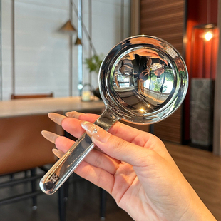 德国DOUBLEDELI316不锈钢短柄大圆勺子大头盛汤勺分餐勺打米勺子