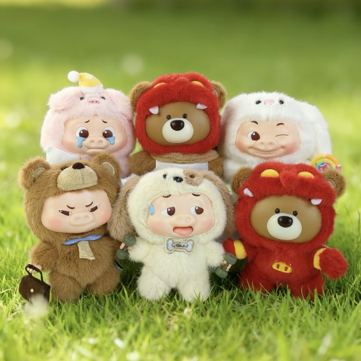 MINISO名创优品猪猪侠×吉福特家族搪胶毛绒-奇妙伙伴系列盲盒