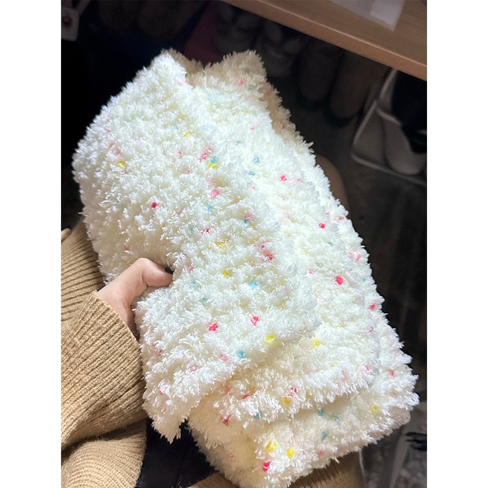 围巾手工diy毛线软毛绒珊瑚绒编织自制手织围脖材料包送女生礼物