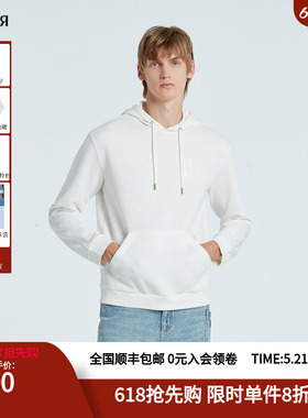 RARE威雅情侣款RARE威雅男装秋冬白色男士连帽卫衣