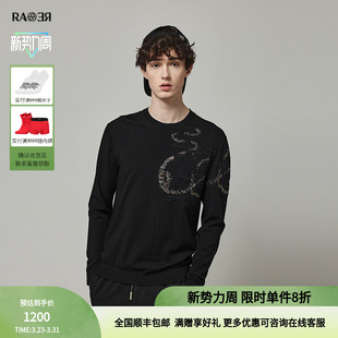 奥莱 毛衫 春夏款 长袖 黑色圆领黑金烫钻款 RARE威雅男装