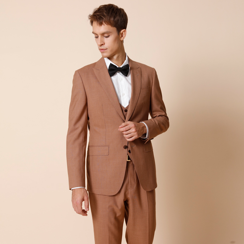 RARE威雅男装奥莱春秋新款套装商务休闲枪驳头毛丝精纺男士西服