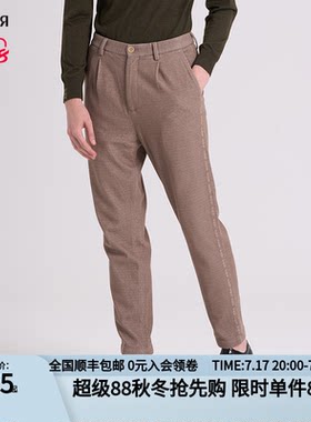 RARE威雅男裤秋冬新款纯色经典休闲裤长裤男士裤子细条绒加厚