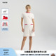 RARE威雅女裙夏季 针织连衣裙女RR2245310323 红白撞色圆领短袖