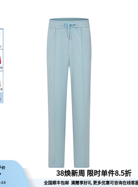 RARE威雅男裤春夏浅绿色束脚卫裤薄款透气男士休闲运动裤