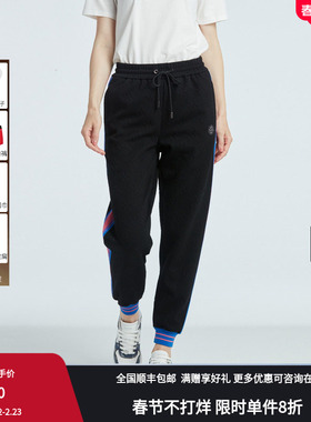 情侣款RARE威雅女装 秋冬款运动裤时尚黑色女士卫裤 RR2236430533