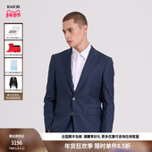 RARE威雅男装 西服外套 男士 秋冬奥莱精纺羊毛灰蓝西装 套装