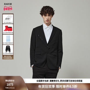 RARE威雅男装春夏薄款黑色商务正装西服男士西装外勤宴会开会外套