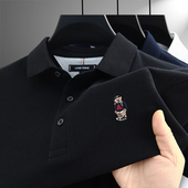 短袖 重磅100%纯棉珠地Polo衫 开衩男士 新款 t恤 男保罗刺绣2024夏季
