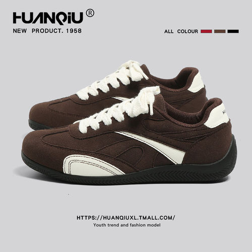 环球休闲板鞋男款秋季2025新款轻便内增高德训鞋时尚潮流百搭男鞋