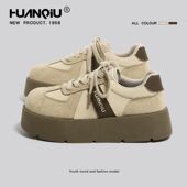 小众拼色运动休闲板鞋 环球厚底德训鞋 春秋韩版 面包鞋 女款 2026新款