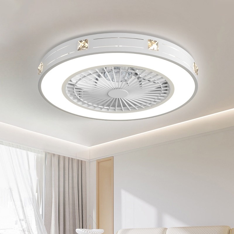 领王隐形风扇灯一体餐厅卧室吸顶用变频儿童房吊扇灯带电扇吊灯家