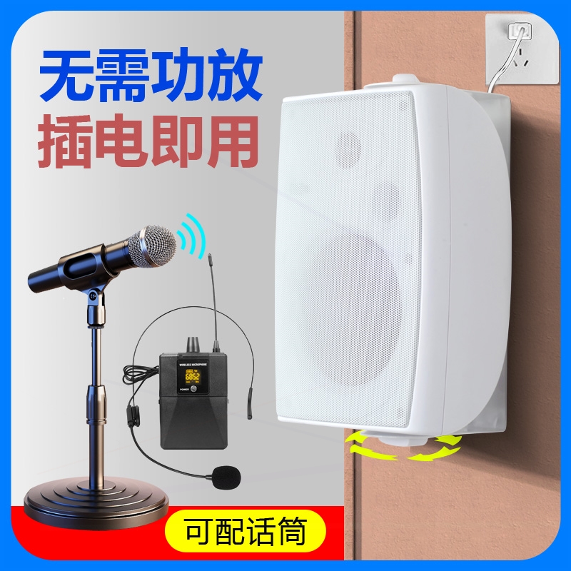 会议室无线麦克风话筒套装壁挂教室音响学音箱舞蹈室小型教室培训