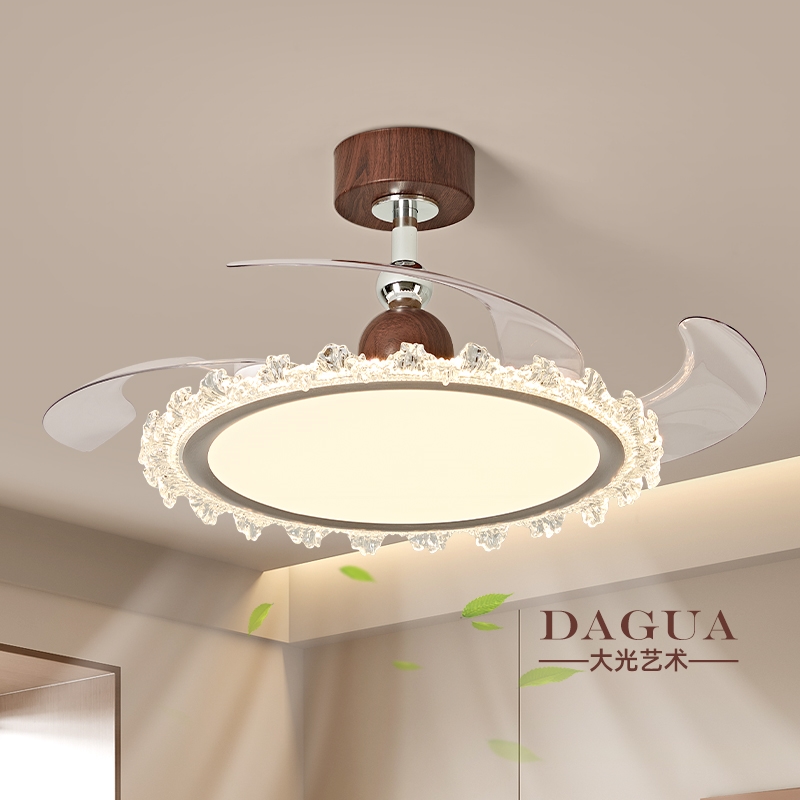 风扇灯复古隐形静音电扇灯具中古