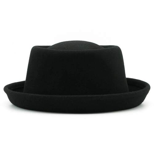100% Wool Felt Pork Pie Hat Women Men Fedora Curved Brim Cru