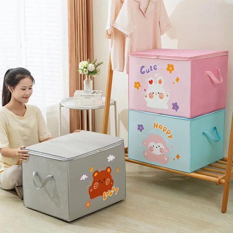Cube Folding Toys Storage Box Kids Toys Organizer Box Felt C