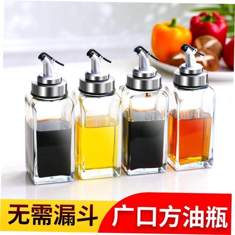 big oil sauce bottle vinegar glass soy cooking wine set
