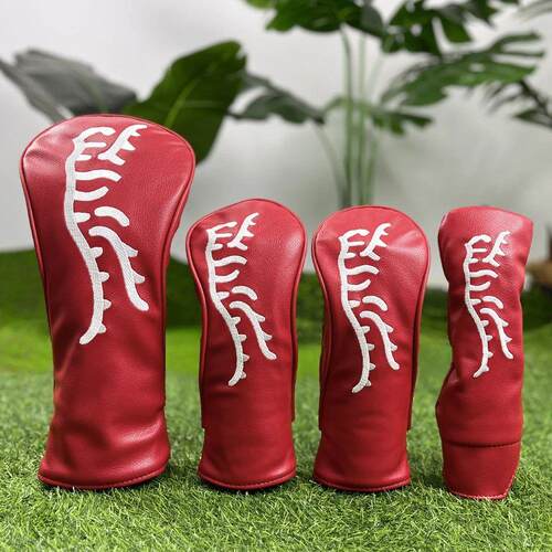 Dazzling red golf club head cover: Durable, waterproof, golf