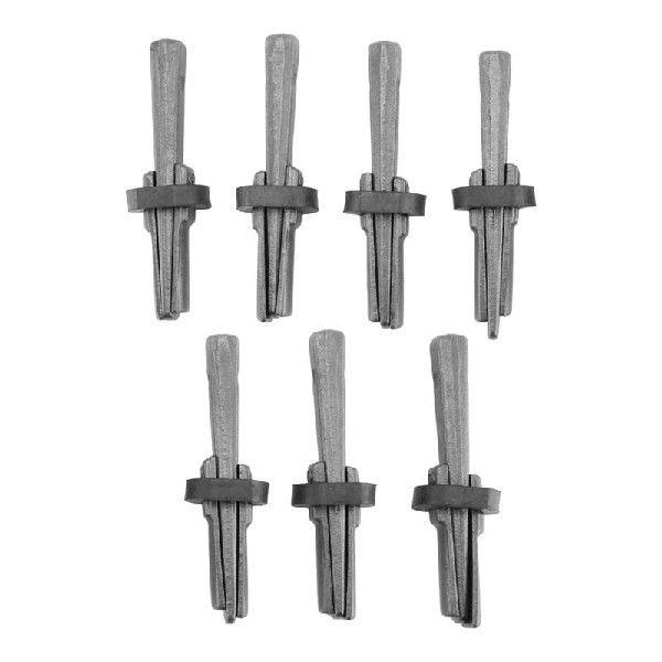 7 Set New Stone Splitter 9/16In Metal Plug Wedges And