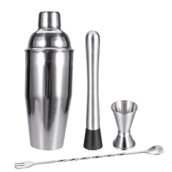 4 Pcs Cocktail Shaker Drink Making Tool Mixologist Barware
