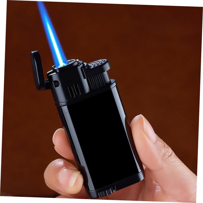 Straight blue flame lighter gas lighter windproof lighter